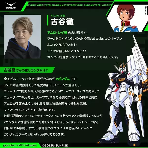「「全世界“ガンダム”総選挙」中間結果の上位20機発表！「νガンダム」やSEED系、さらに「ジークアクス」からもランクイン」の画像