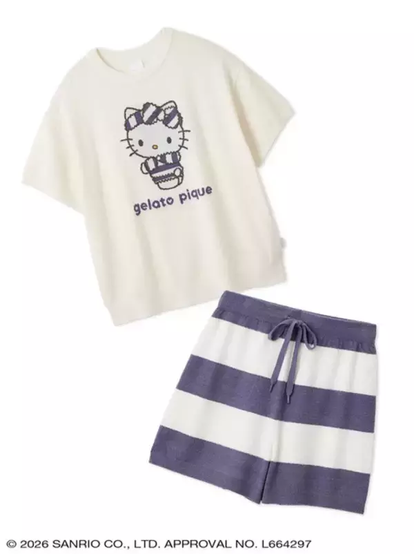 「ジェラート ピケから「ハローキティ＆シナモロール」のコラボコレクション登場！カーディガンやセットアップ、Tシャツなど豊富なデザイン」の画像