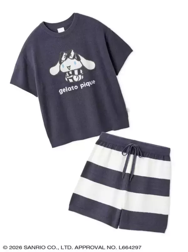 「ジェラート ピケから「ハローキティ＆シナモロール」のコラボコレクション登場！カーディガンやセットアップ、Tシャツなど豊富なデザイン」の画像