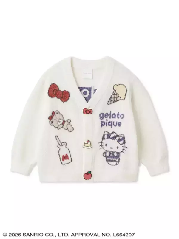 「ジェラート ピケから「ハローキティ＆シナモロール」のコラボコレクション登場！カーディガンやセットアップ、Tシャツなど豊富なデザイン」の画像