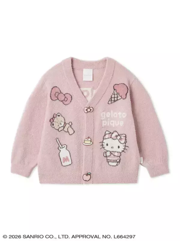 「ジェラート ピケから「ハローキティ＆シナモロール」のコラボコレクション登場！カーディガンやセットアップ、Tシャツなど豊富なデザイン」の画像