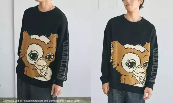 「映画「グレムリン」公開40周年にあわせて、秋冬アパレルが新登場！ギズモを精密に刺繍したスウェットやトレーナーなど性別を問わないデザイン」の画像