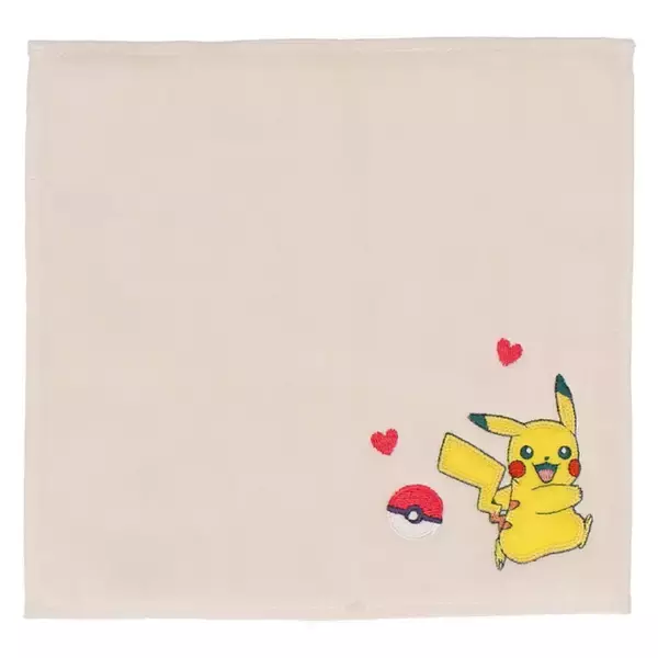 「ピカチュウ、イーブイなどが可愛くデザイン！『ポケモン』新作ハンカチが販売中―アップリケ刺繡のタオルハンカチも」の画像