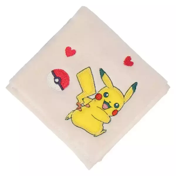 「ピカチュウ、イーブイなどが可愛くデザイン！『ポケモン』新作ハンカチが販売中―アップリケ刺繡のタオルハンカチも」の画像