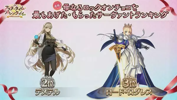 『FGO』バレンタイン2026における「母なるロックオンチョコの使用ランキング」公開！デメテルやロード・ログレスを抑えた1位は…？