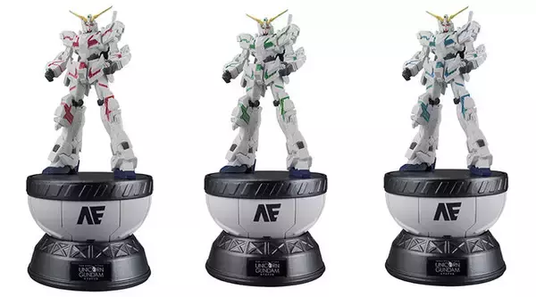 「ガンダムベース限定「実物大ユニコーンガンダム立像」フィギュアが、ガシャポンにいよいよ登場！カプセルを組み替えることで台座に変形し、約17cmの大迫力に」の画像