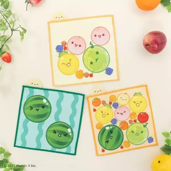 「『スイカゲーム』タイトーくじ全賞ラインナップ公開！大きいスイカぬいぐるみや、シンカの輪を再現できるチャームなど世界観を堪能できる内容に」の画像