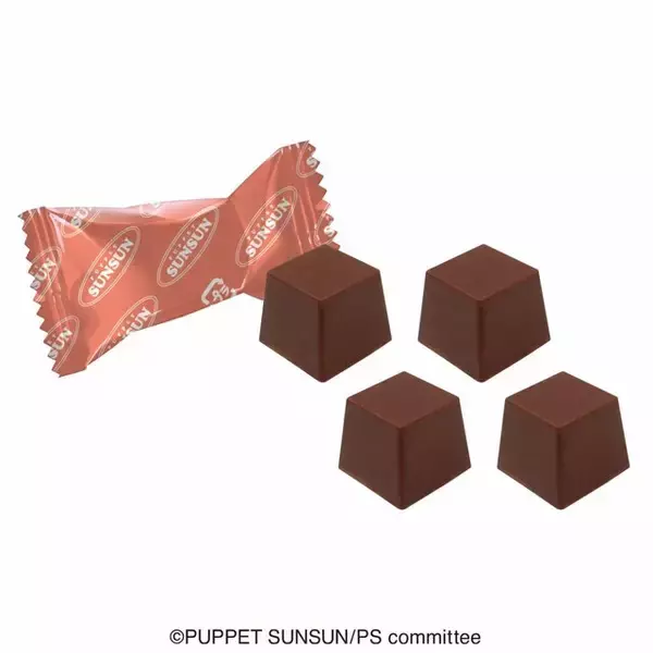 「「パペットスンスン」チョコレート7商品がどれも可愛い！スンスンを中心に、ノンノンやゾンゾンをプリントしたチョコ缶など」の画像