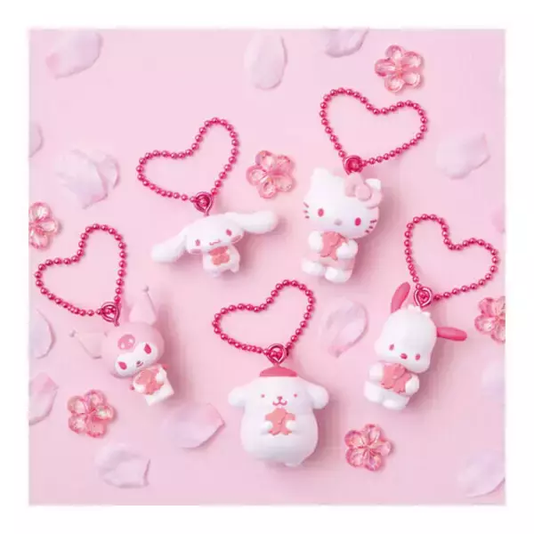 「“桜色”のシナモロールたちが可愛い！ガシャポン新シリーズ「ワントーンマスコット」より「サンリオキャラクターズ」全5種」の画像