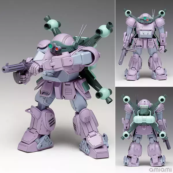 「「装甲騎兵ボトムズ」第1話よりメルキア軍の「スコープドッグ」がプラモデル化！パープル系のカラーリング、ラウンドムーバー仕様」の画像