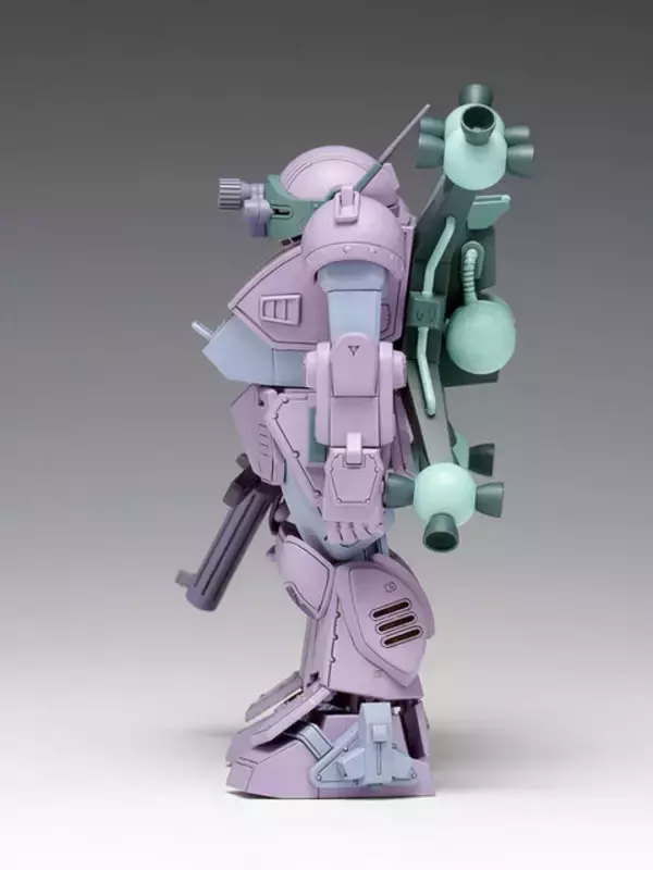 「「装甲騎兵ボトムズ」第1話よりメルキア軍の「スコープドッグ」がプラモデル化！パープル系のカラーリング、ラウンドムーバー仕様」の画像