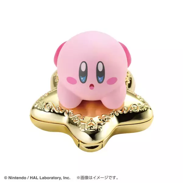 「『星のカービィ』ワープスターに乗ったカービィがきらめく！ゴールドメッキ加工、星の装飾で綺麗なコスメに」の画像