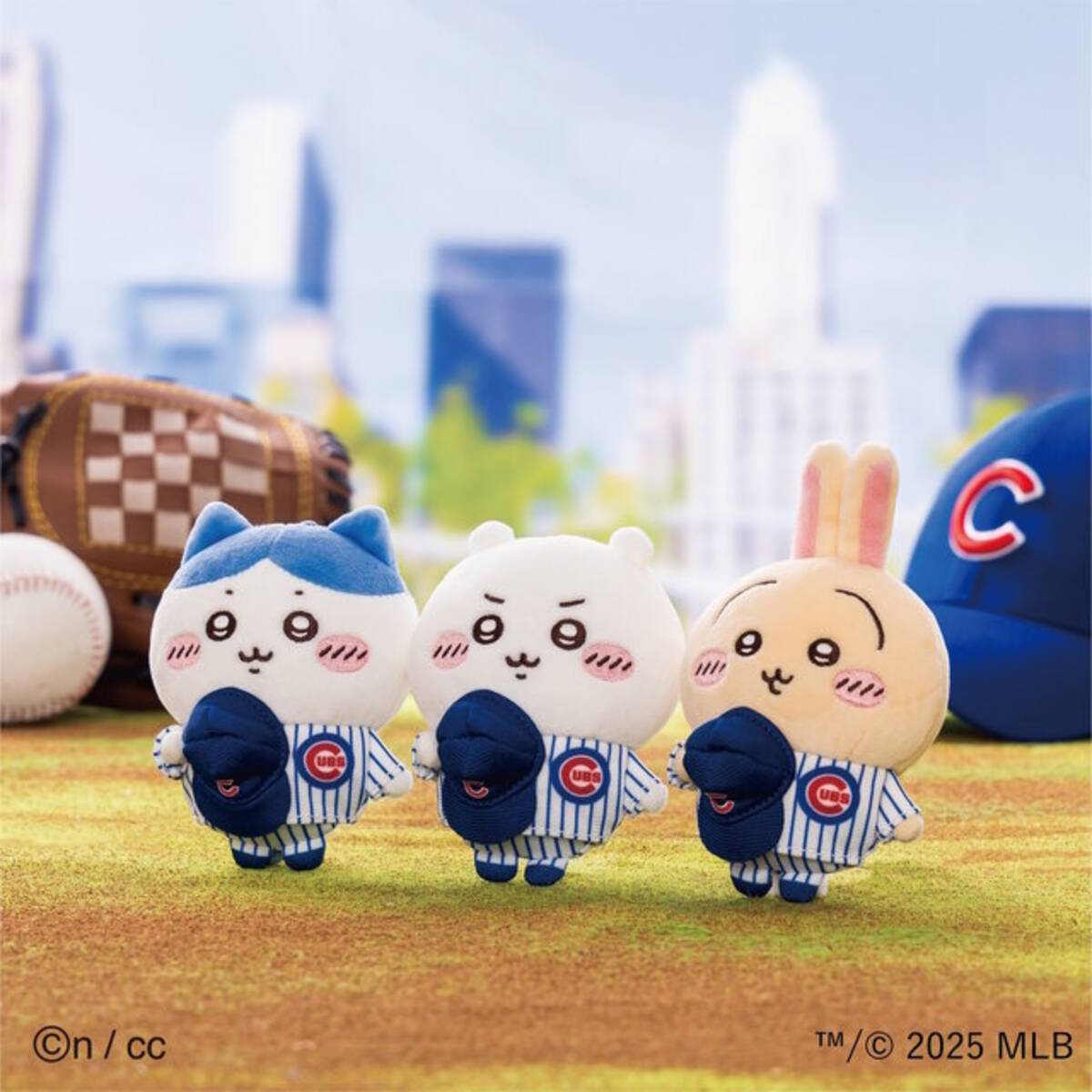 野球選手になった「ちいかわ」たちが可愛い！MLBコラボで「ドジャース 