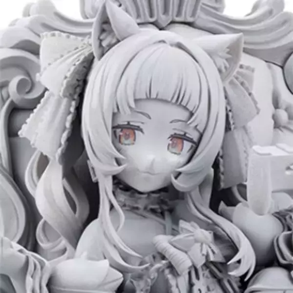 ホロライブより「紫咲シオン～ゴスロリ衣装Ver.～」のフィギュア原型公開！椅子に腰掛け優雅にゲームを楽しむ姿を再現