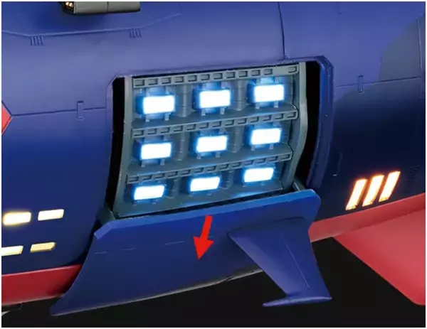 「女海賊エメラルダスの宇宙海賊船「クイーン・エメラルダス号」が立体化！発光・音声ギミック盛りだくさん、全長約84.5cmの大迫力モデル」の画像