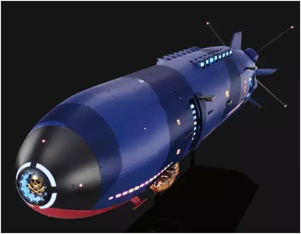 「女海賊エメラルダスの宇宙海賊船「クイーン・エメラルダス号」が立体化！発光・音声ギミック盛りだくさん、全長約84.5cmの大迫力モデル」の画像