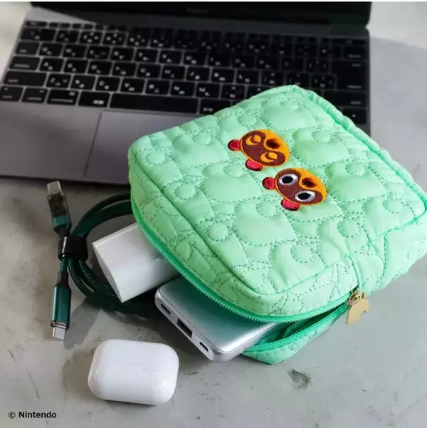 「『あつまれ どうぶつの森』まめきち&つぶきち刺繡ポーチが便利！タンブラーはとたけけはじめキャラ勢揃いデザインと、”喫茶ハトの巣”を用意」の画像
