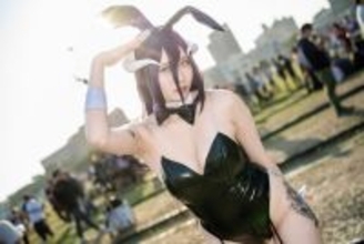 【コスプレ】ストッキング＆ガーターベルトでバニーガールの美脚が映える！「オーバーロード」アルベドの妖艶な姿にメロメロ【写真6枚】