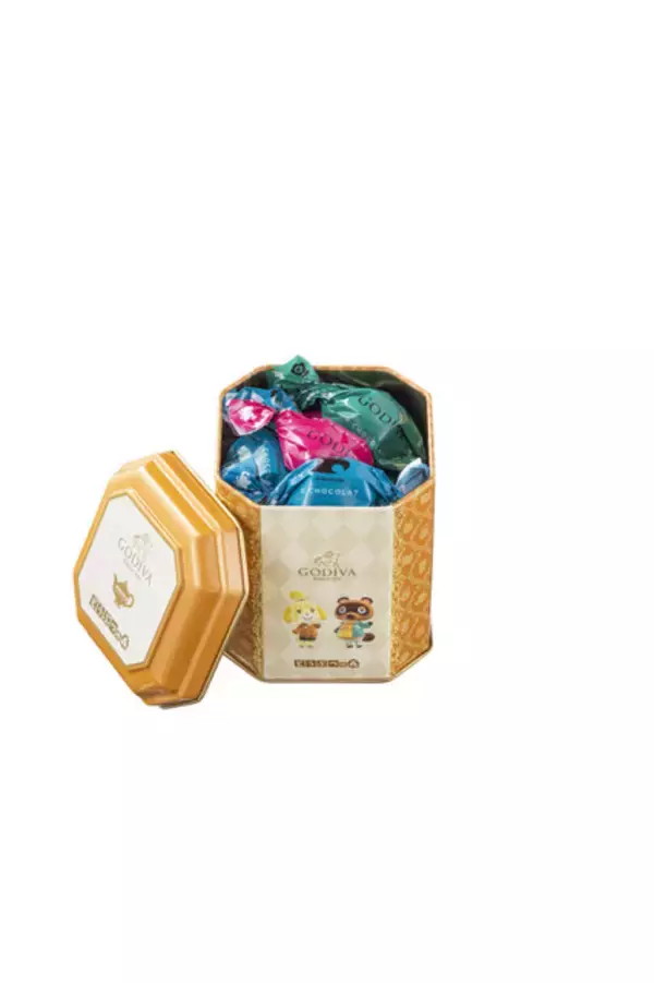 「『どうぶつの森』×「ゴディバ」2026年バレンタイン限定コレクション！“ティーパーティー”をコンセプトに、キャラチョコ入りの缶とグッズセットなど展開」の画像