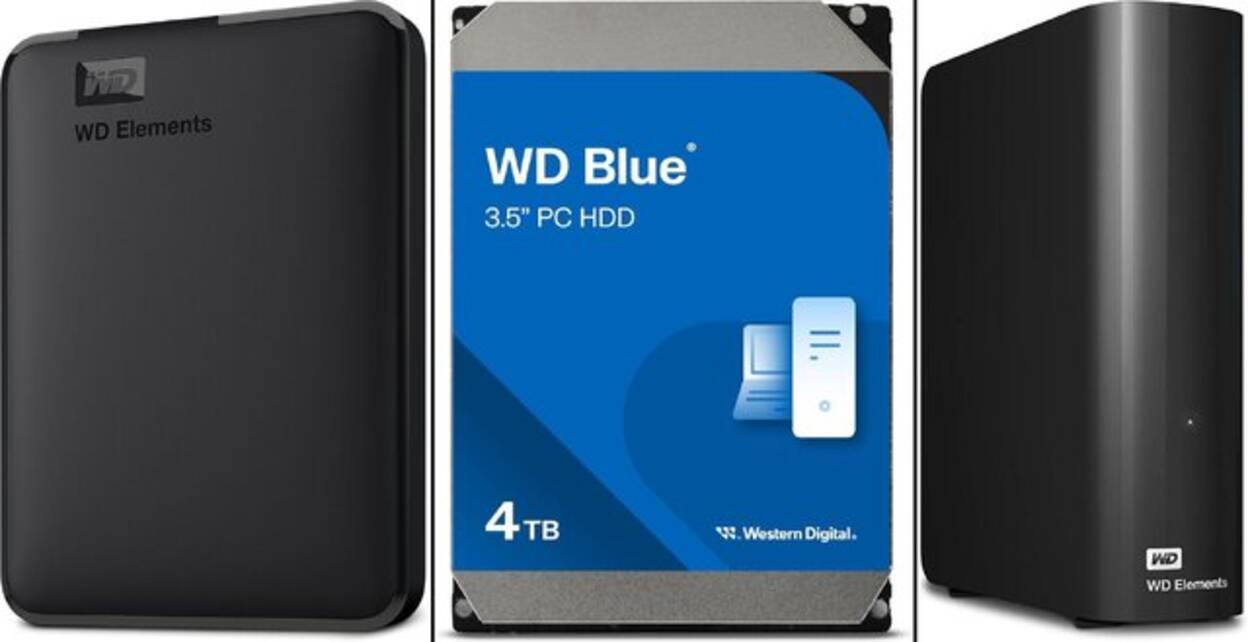 4TB WD ElementsポータブルHDD 【2つ分】（WD Elements Portable 