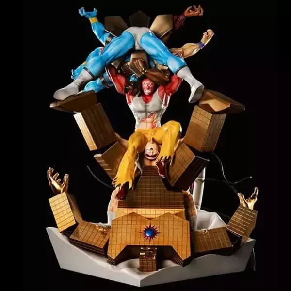 「お値段約33万に相応しい圧倒的迫力！「キン肉マン」至高のタッグ技「マッスル・ドッキング」が立体化、ジオラマベースにより360度全ての角度を楽しめる」の画像