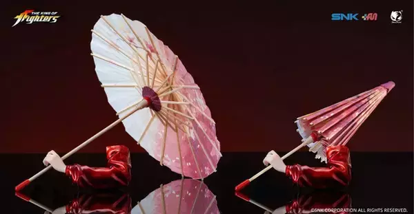 「大きく開いた胸元がセクシー…！『KOF』より「不知火舞」が周年Ver. として1/4スケールフィギュア化、油紙傘により一味違うディスプレイに」の画像