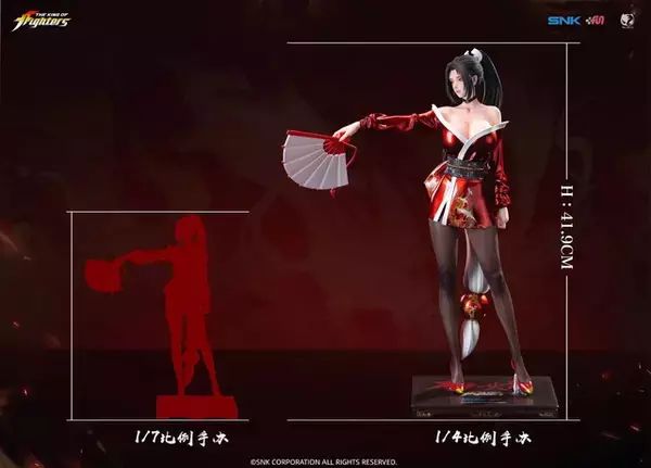 「大きく開いた胸元がセクシー…！『KOF』より「不知火舞」が周年Ver. として1/4スケールフィギュア化、油紙傘により一味違うディスプレイに」の画像