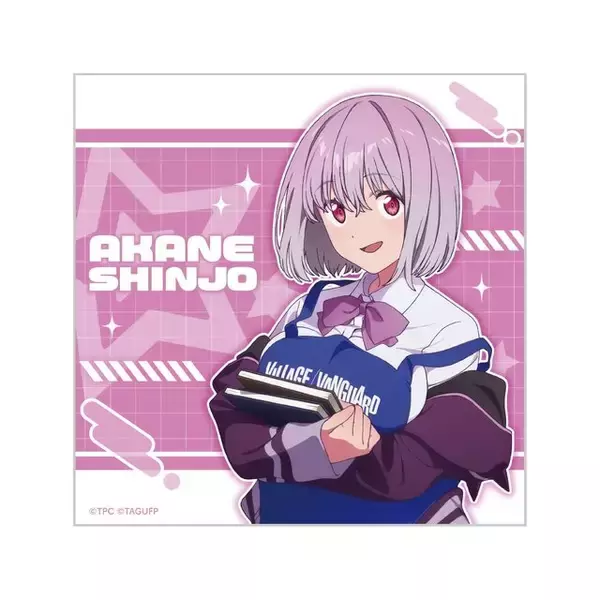 「宝多六花が、ふとももバッチリなエプロン姿に！「グリッドマン ユニバース」POP風アクリルバッジなど、「ヴィレヴァン」コラボグッズが受注販売」の画像