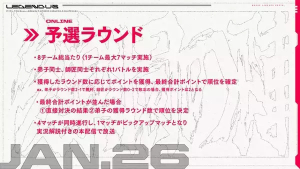 「SHAKA主催のゲームイベント「LEGENDUS スト6 師弟杯 2025冬」発表！葛葉、カワノら人気ストリーマーが“師弟”を組んで対決」の画像