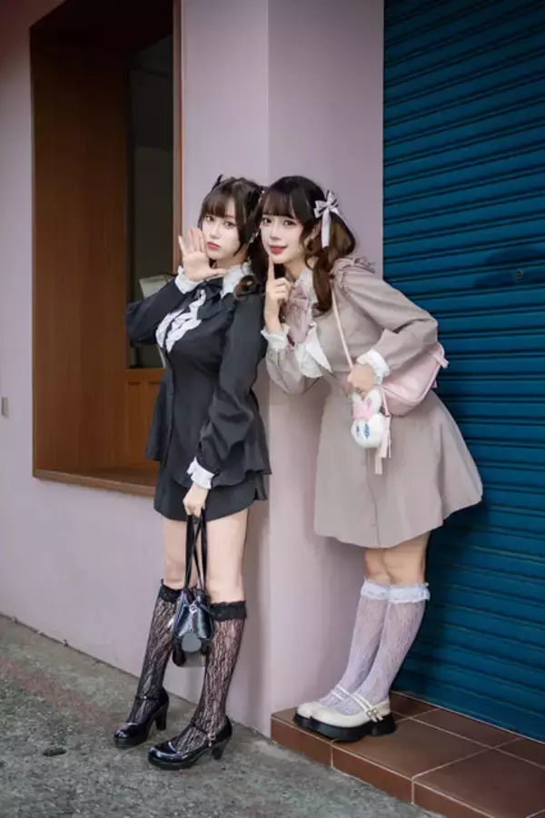 「【特集】地雷系×地雷系コーデは可愛さ無限大！？キュートとクール、あなたはどちらのツインテール台湾美女がお好き？【写真10枚】」の画像