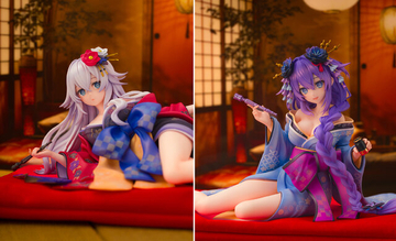 妖艶でセクシーな着物姿…！『ネプテューヌ』シリーズ15周年記念として「パープルハート」「ブラックハート」が1/7スケールフィギュア化