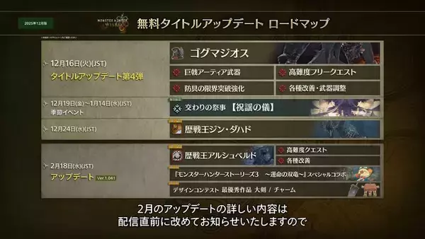 「『モンハンワイルズ』第4弾で大型アプデは最後！2026年2月の「歴戦王アルシュベルド」をもって更新も一区切り」の画像