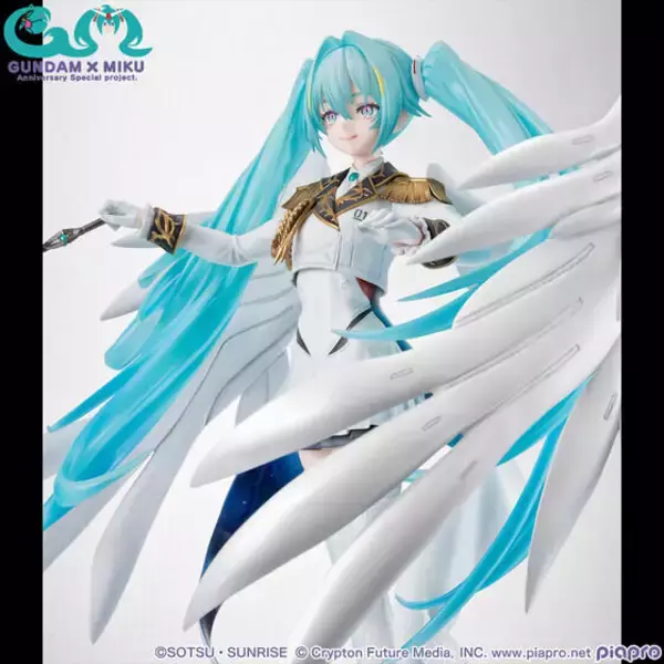 「“白い翼”が美しい「初音ミク × ウイングガンダムゼロ EW」フィギュアが2次受注決定！イラストレーター・neco氏のデザインを見事に立体化」の画像