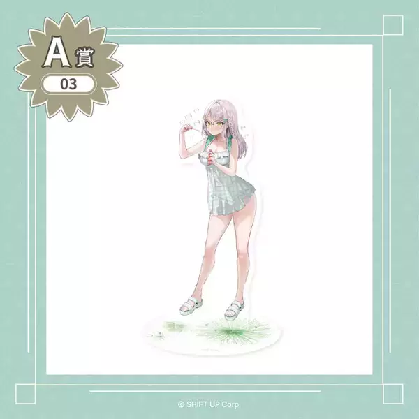 「田舎の夏には刺激が強い…！『勝利の女神：NIKKE』オンラインくじが販売中ー水着姿のアニス、ラピら6名が新規描き下ろしイラストに」の画像