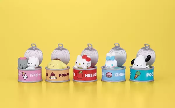 「ハローキティ、ポムポムプリンたち5人が缶からひょっこり！新作ガチャ「カンキャラ！サンリオキャラクターズ」が1月下旬より発売」の画像