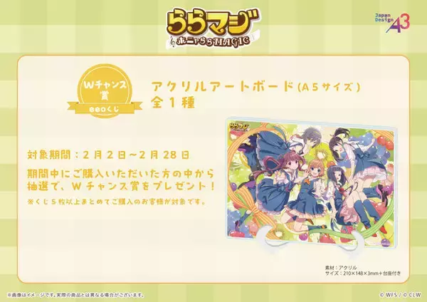 「『ららマジ』9周年記念は「フルーツ」テーマの飯塚晴子氏描き下ろしイラスト！元気いっぱいなオンラインくじを開催」の画像