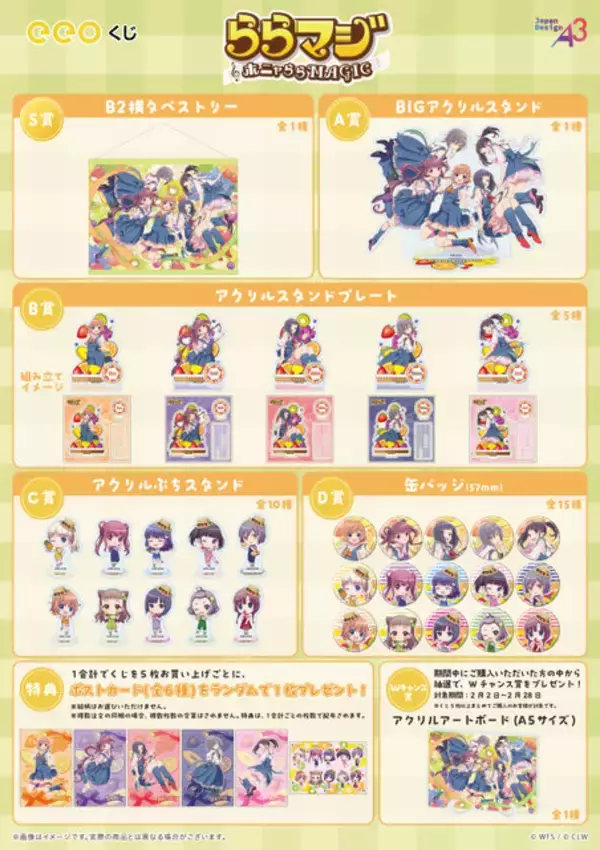 「『ららマジ』9周年記念は「フルーツ」テーマの飯塚晴子氏描き下ろしイラスト！元気いっぱいなオンラインくじを開催」の画像