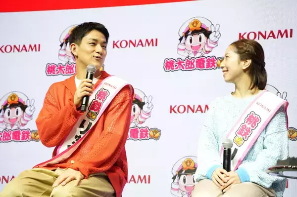 「フィギュア「りくりゅう」ペアが『桃鉄2』をコナミとの契約発表会でガチ対戦、仲の良さ溢れるエピソードも【現地レポ】」の画像