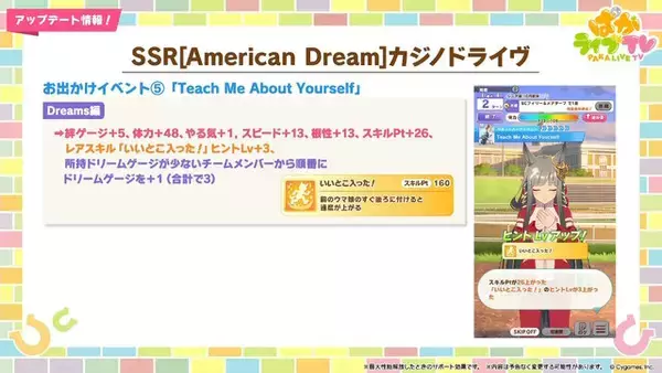 「『ウマ娘』新たに「アーモンドアイ」が育成ウマ娘化！発表されたばかりの「フォーエバーヤング」「カジノドライヴ」もサポカで早速実装」の画像