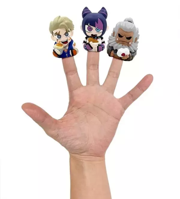 「『スト6』ジュリちゃんたちの指人形が可愛い！大好物を頬張る姿を観虐氏がデザイン」の画像