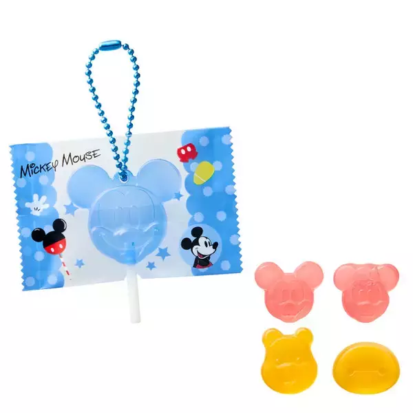 「「ディズニー」本物のペロペロキャンディみたいなカラフルチャーム！ミッキーやミニー、スティッチのおかおデザイン全10種」の画像