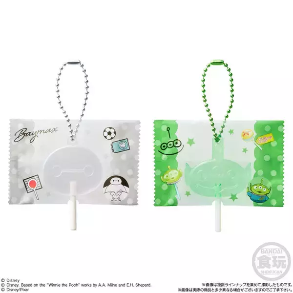 「「ディズニー」本物のペロペロキャンディみたいなカラフルチャーム！ミッキーやミニー、スティッチのおかおデザイン全10種」の画像