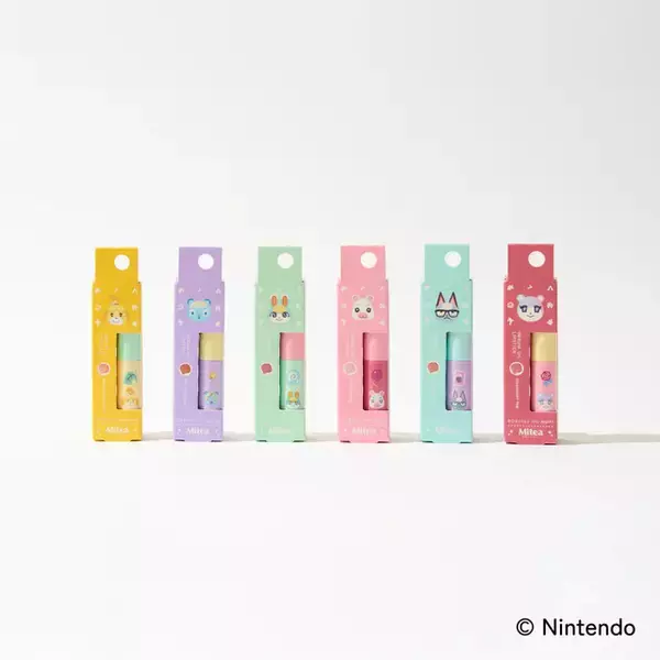 「『どうぶつの森』スキンケアアイテムのパッケージが可愛い！葉っぱのマーク型リップケースや、ダイカットミラーなど雑貨も3月31日発売」の画像