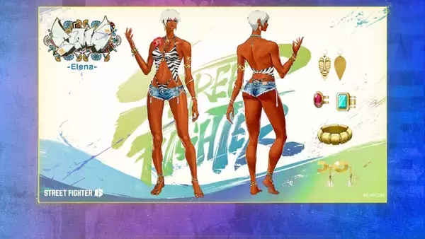「衝撃の水着エレナ！『スト6』ディージェイたち2人に「Outfit 4」コスチュームが追加決定」の画像