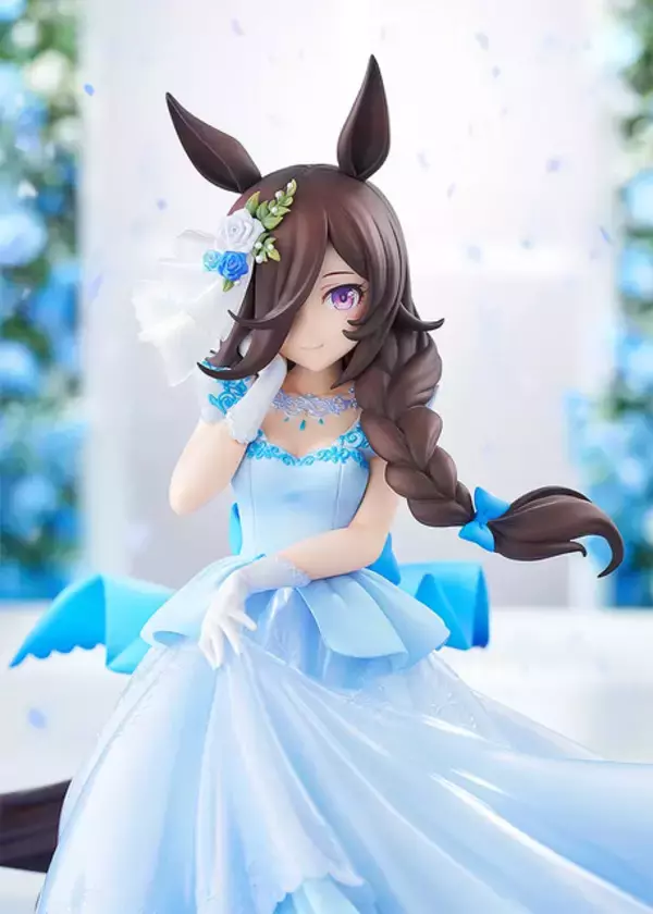 「淡いブルーのウェディングドレス姿が美しい…！『ウマ娘』より「ライスシャワー」1/7スケールフィギュアが予約受付中」の画像