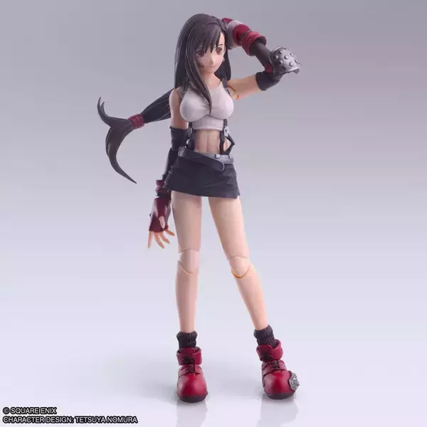 「『FF7』パレオまとった水着エアリスが美しい…！可動するクラウドからティファまで、3人のフィギュアが予約受付中」の画像
