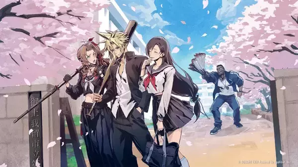 「セーラー服姿のティファはもう見た？スケバンになったエアリスなど、『FF7EC』の“学園パロディ”ガチャが復刻決定」の画像