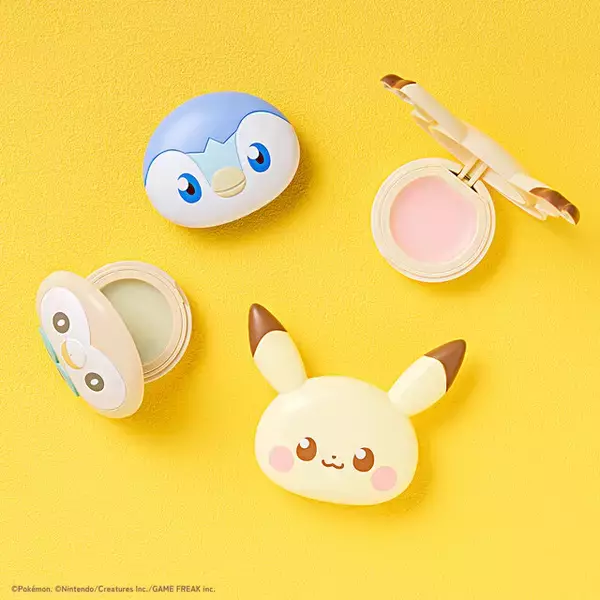 「ピカチュウやミミッキュなど…「ポケピース」×Lovisiaコスメ新商品で可愛すぎるフェイスデザインのリップバーム発売へ」の画像