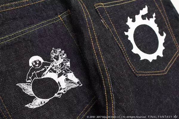 「ララフェルが“ララ太郎”に！『ファイナルファンタジーXIV』×「桃太郎ジーンズ」コラボアイテム発売」の画像