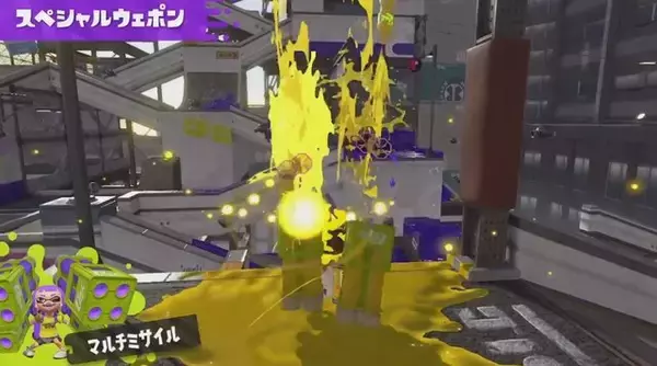 「『スプラトゥーン2』スペシャルウェポンの数々を披露─連続でボムを投げたりインクで鎧を作ったり！」の画像